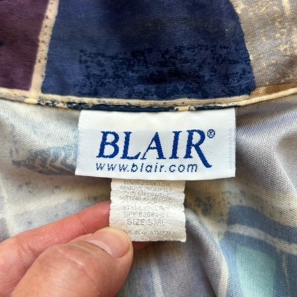 VINTAGE (1980’s) pointy collar windowpane shirt, size S - Picture 4 of 5